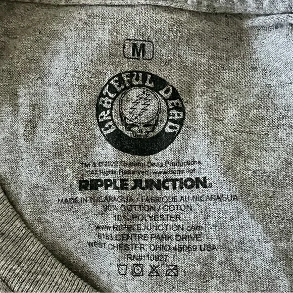Grateful Dead Crew Neck Long Sleeve Shirt Heather Grey Men’s Medium - Picture 4 of 4